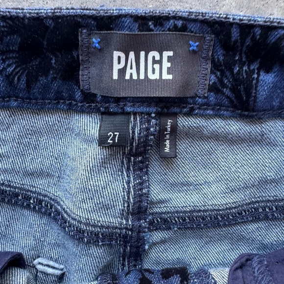 PAIGE Dark Blue and Black Leenah Ankle Denim Jeans, Size 27, High Rise, NWOT - Picture 6 of 8